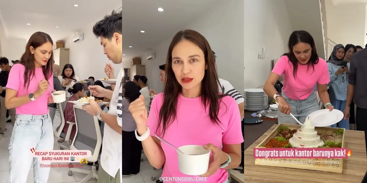 7 Photos of Luna Maya's Office Blessing Accompanied by Maxime Bouttier, Reveals Hopes for Future Business