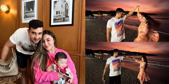 7 Portraits of Margin Wieheerm & Ali Syakieb Enjoying Vacation in Bali, Inviting Baby Guzel - Dancing and Showing Affectionate Kisses on the Beach