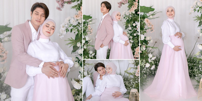 7 Portraits of Lesti's New Maternity Shoot, Beautiful in Baby Pink Color - Intimate with Rizky Billar