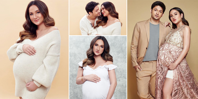 7 Portraits of Maternity Shoot Tengku Dewi Putri, Andrew Andika's Wife, Showing a Very Big Baby Bump