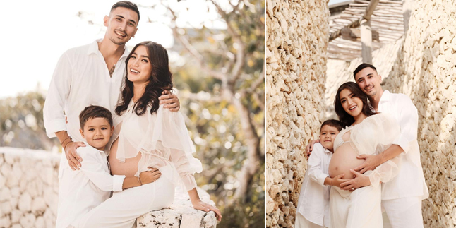 7 Latest Maternity Shoot Portraits of Jessica Iskandar, Matching in White Outfits with Vincent Verhaag and El Barack