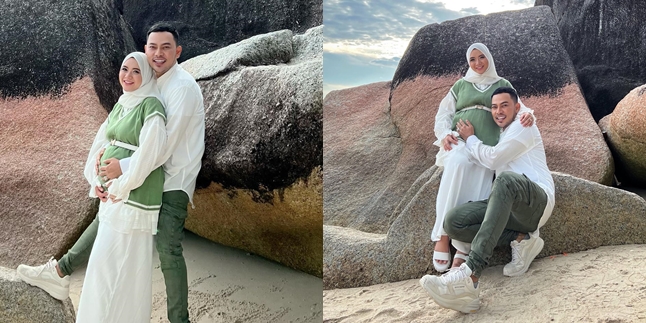 7 Portraits of Fikoh LIDA's Maternity Shot, Pregnant with First Child After Two Years of Waiting - Showing a Growing Baby Bump