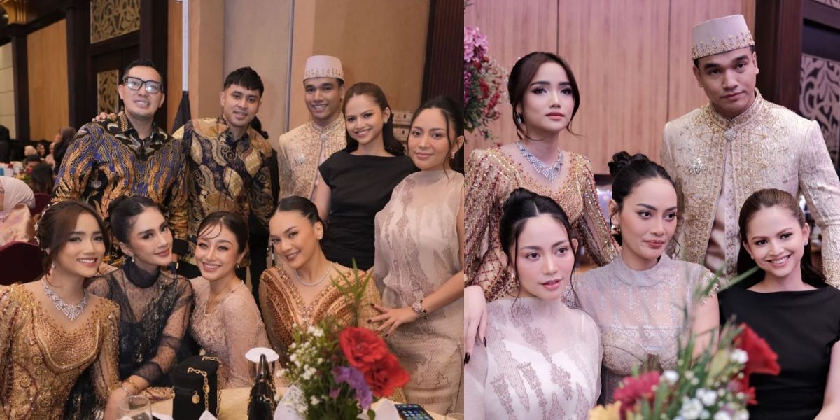 7 Captivating Photos of Maudy Effrosina, Fadly's Girlfriend, Attending Frans Faisal's Wedding Reception, Looking Simple in a Black Dress