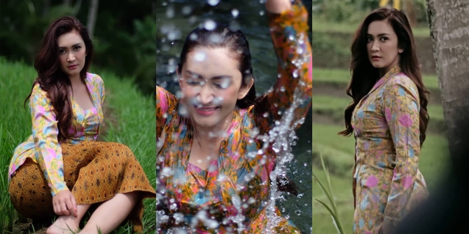 7 Portraits of Nafa Urbach Wearing Kebaya, Beautiful Like a Village Girl