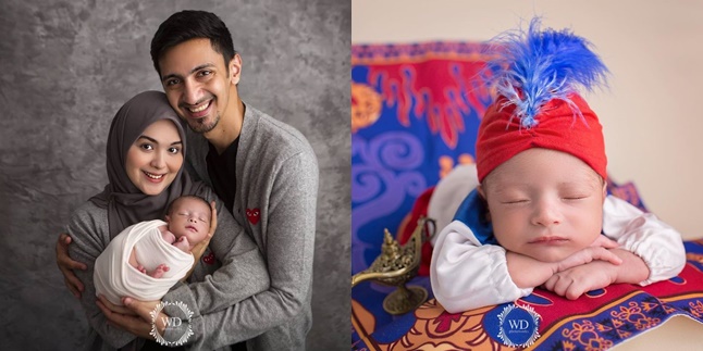 7 Portraits of Newborn Photoshoot Baby Ali, Vebby Palwinta's Son, Looks Adorable in Aladdin Costume