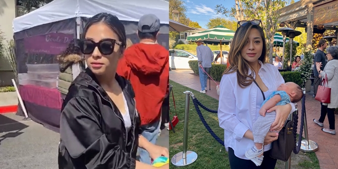 7 Portraits of Nikita Willy Caring for Baby Izz at Beverly Hills Market, Strolling with a Stroller but Still Looking Cool with Sunglasses