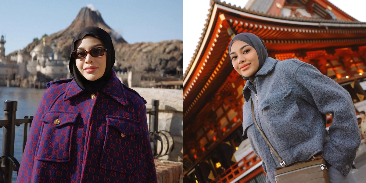 7 OOTD Photos of Aurel Hermansyah During Her Vacation in Japan, Still Beautiful and Charming While Wearing Warm Clothes - Matching with Ameena and Azura