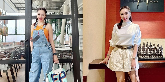 7 Potret OOTD Femmy Permatasari who Looks Like a Teenager, Confidently Wearing Hotpants to Show Off Her Slim Legs - Always Cheerful with Colorful Outfits