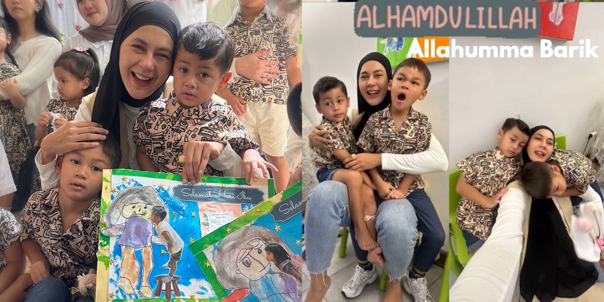 7 Moments of Paula Verhoeven Crying at Kiano & Kenzo's School Mother's Day Event, Touched to Receive Drawings from Her Children