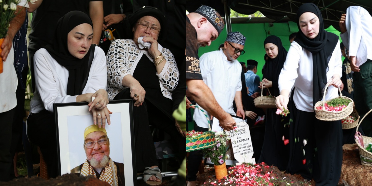 7 Photos of the Funeral of Mona Ratuliu's Father, Tears Accompany the Departure of the Deceased to His Final Resting Place