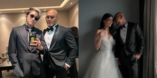 7 Photos of Azka Corbuzier's Appearance at Deddy Corbuzier and Sabrina Chairunnisa's Wedding, Looking Cool in a Suit and Black Glasses