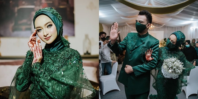 7 Portraits of Henna Night and Welcoming Party for Reza Zakarya and Valda, Held Festively - Full of Green Sparkle