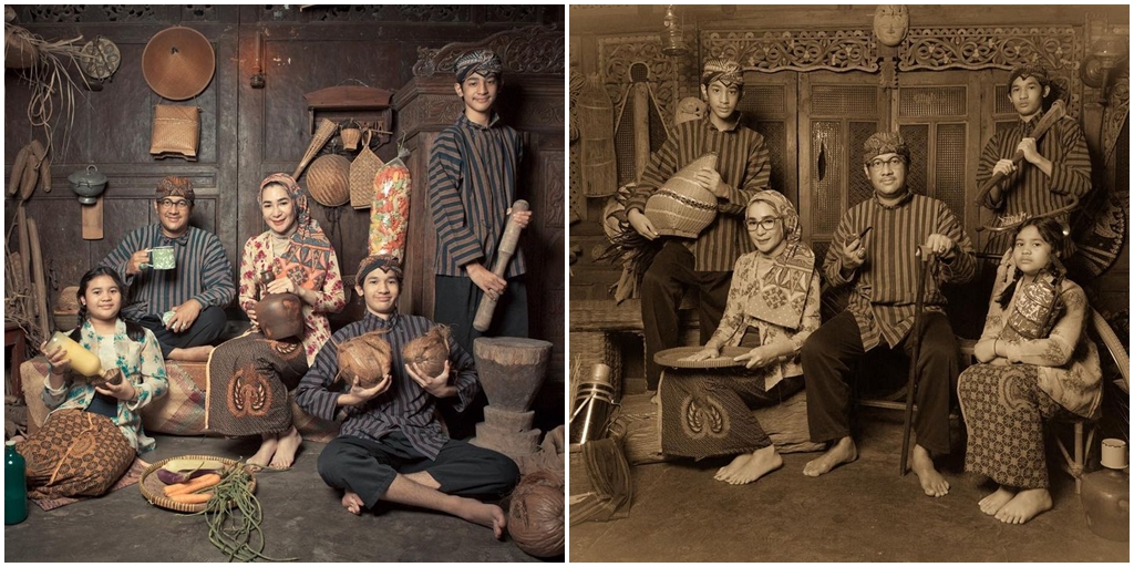 7 Portraits of Andre Taulany's Family Photoshoot, Unique Like a Javanese Family in the Countryside