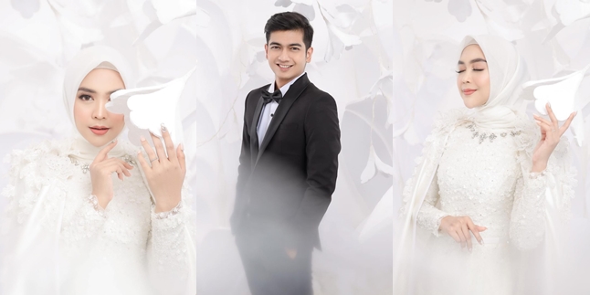 7 Portraits of Ria Ricis and Teuku Ryan's All-White Themed Pre-wedding, Beautifully Radiating the Aura of Future Bride