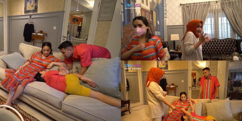 7 Photos of Raffi Ahmad and Nagita Slavina Visiting Mama Rieta's House During Eid, Rafathar Receives Dollar THR from His Grandma