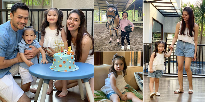 7 Portraits of Raqeema, Nabila Syakieb's Daughter, Who is Getting More Beautiful and Looks Like Her Mother, Also Loves Horse Riding