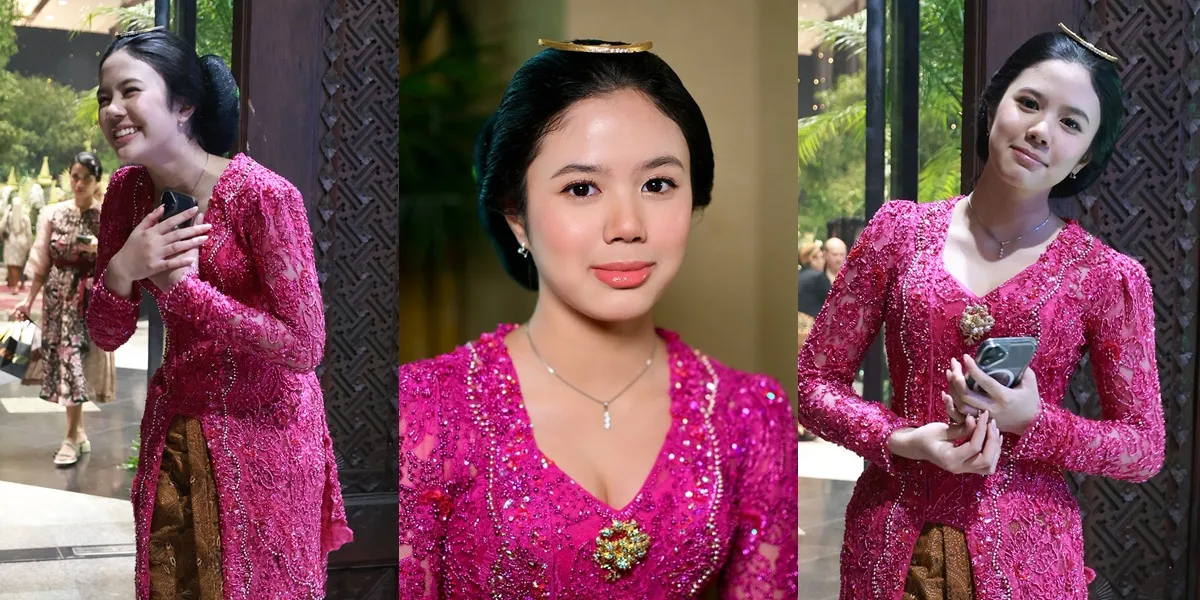 7 Portraits of Safeea Looking Beautiful at the Ngunduh Mantu Event of Al Ghazali & Alyssa Daguise, Her Smile is So Sweet