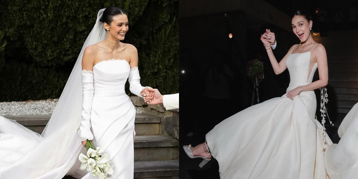 7 Photos of Celebrities Wearing Designer Hian Tjen's Dresses at Their Weddings, Most Recently Amanda Rawles and Luna Maya