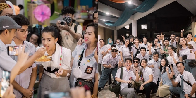 7 Exciting Portraits of 'DARI JENDELA SMP' Cast Celebrating 500 Episodes, Cast and Crew Uniformly Wearing High School Uniforms