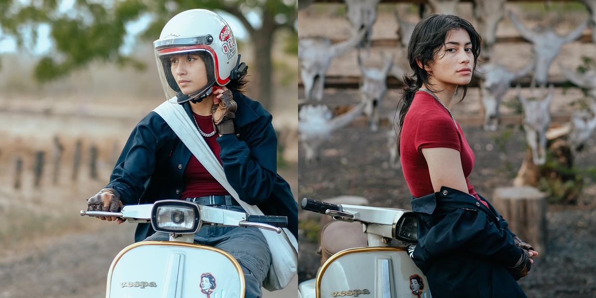 7 Portraits of Sintya Marisca Touring on a Motorcycle in Africa Van Java, Praised by Netizens: Beautiful Yes, Handsome Yes