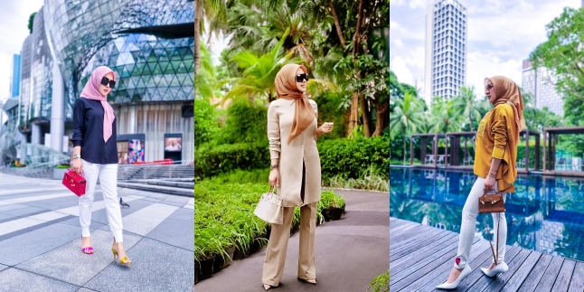 7 Portraits of Syahrini Enjoying Vacation in Singapore, Praised for Getting Slimmer - Attention Caught Wearing Mismatched Sandals