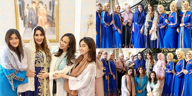 7 Portraits of Tania Nadira's Pregnancy Celebration, Showing Baby Bump and 4 Months of Gestation