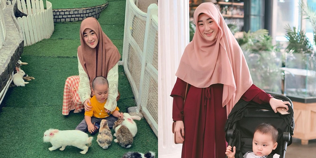 7 Portraits of Larissa Chou's Resilience in Taking Care of Baby Yusuf, Alvin Faiz's Son, Radiating Maternal Aura 