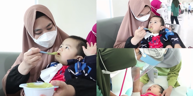 7 Portraits of Resilient Oki Setiana Dewi Accompanying Her Son with Rare 'Prader-Willi' Syndrome, Must Routinely Take Blood Tests at the Hospital