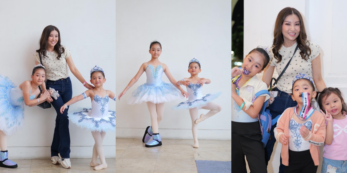 7 Portraits of Thalia and Thania, Daughters of Ruben Onsu - Sarwendah Participates in Ballet Competition, Proud to Win All Medals