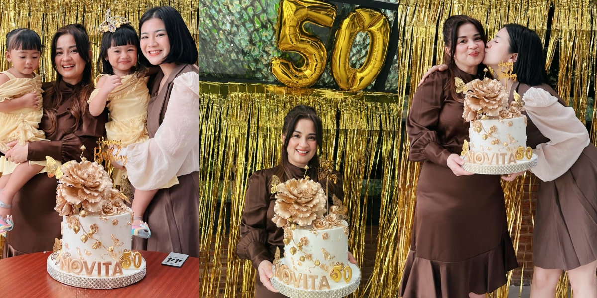 7 Portraits of Mother Felicya Angelista's 50th Birthday, Her Beautiful Ageless Face Makes You Stare - Like Siblings with Her Beloved Daughter