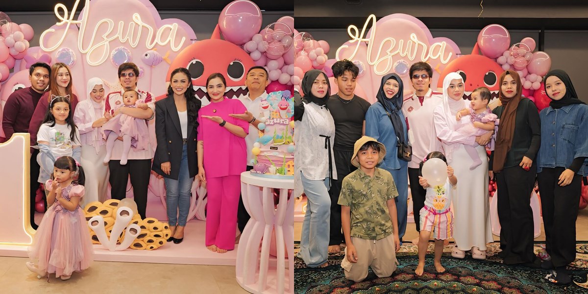 8 Portraits of Azura's First Birthday, the Youngest Child of Atta & Aurel, Attended by Kris Dayanti and Gen Halilintar