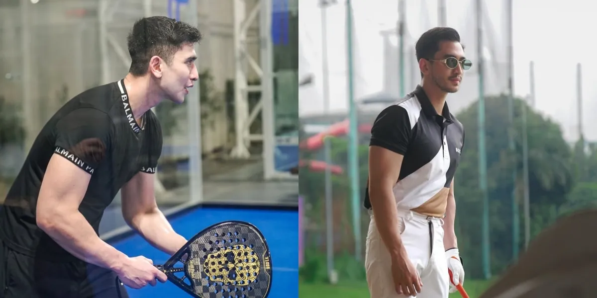 7 Photos of Verrell Bramasta Trying Various Sports, from Tennis to Golf