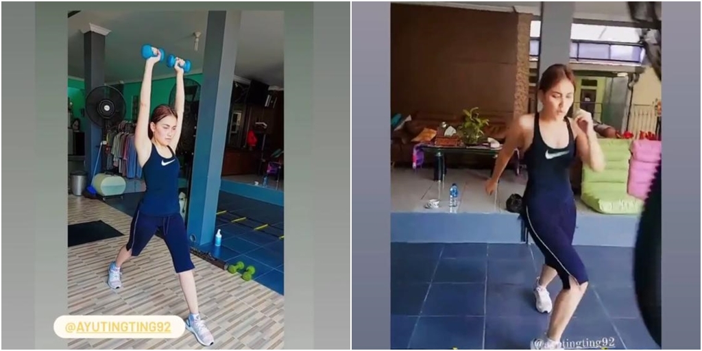 7 Portraits of Ayu Ting Ting's Workout, a Solution to Stay Fit during the Pandemic