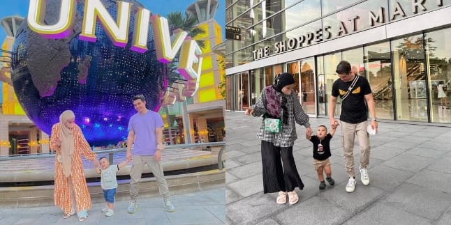 7 Portraits of Zaskia Sungkar Inviting Ukassya on Vacation to Universal Studios Singapore