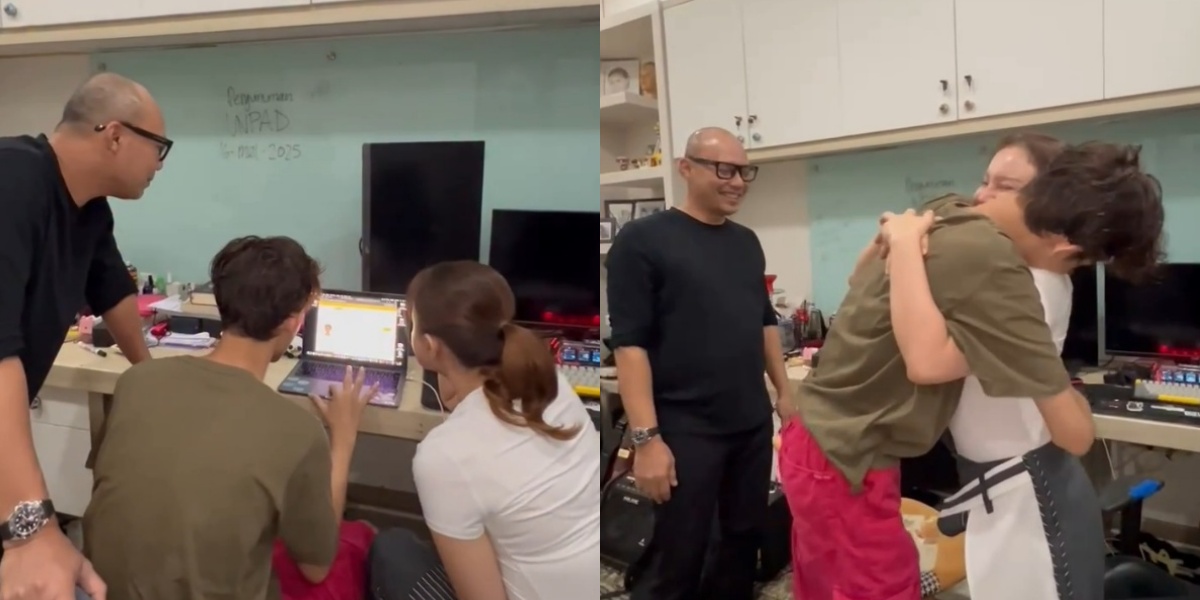 7 Moments of Rizky Langit, Child of Rossa-Yoyo Padi, Accepted into College, Shouting with Joy and Then Hugging His Parents
