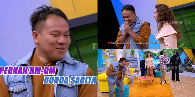 8 Surprised Expressions of Vicky Prasetyo Meeting Sarita Abdul Mukti, So Shocked