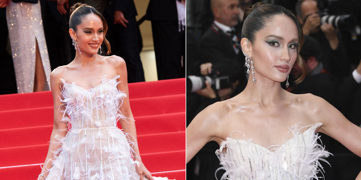 8 Beautiful Photos of Cinta Laura Wearing 'Jalak Bali' Dress on the Red Carpet at Cannes Film Festival 2024