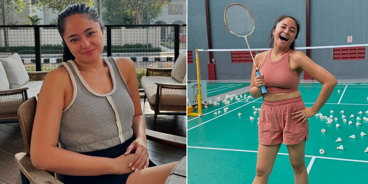 8 Sporty Photos of Marshanda Looking Slimmer, Diligently Practicing Badminton to Yoga