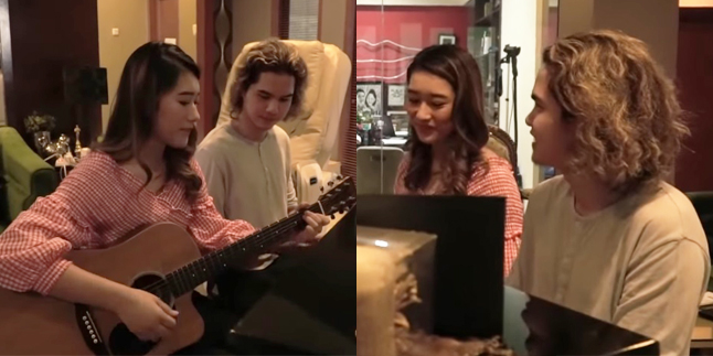 8 Moments Dul Jaelani Creates an Impromptu Song for Amanda Caesa, the Lyrics are Very Romantic