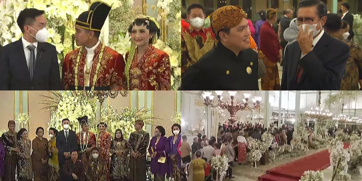 8 Portraits of the Wedding Reception of Kaesang Pangarep and Erina Gudono, Held Grandly at Pura Mangkunegaran - Attended by Ministers and Former Presidents