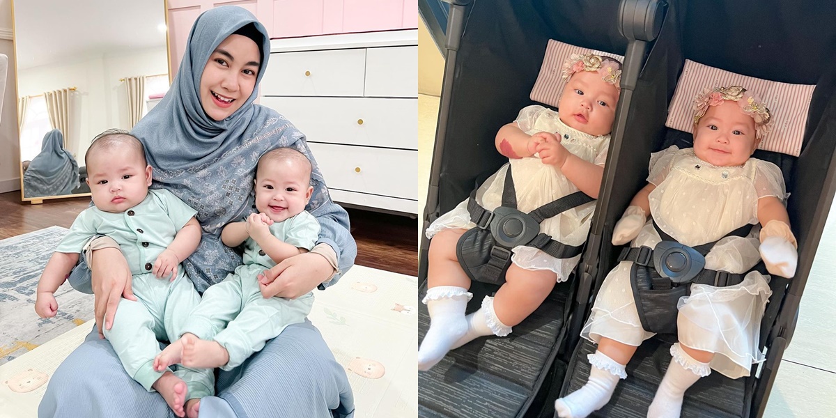 8 Potret Alma and Alsha, Anisa Rahma's Twin Children, Even More Adorable at the Age of 5 Months - Beautiful Like Their Mother