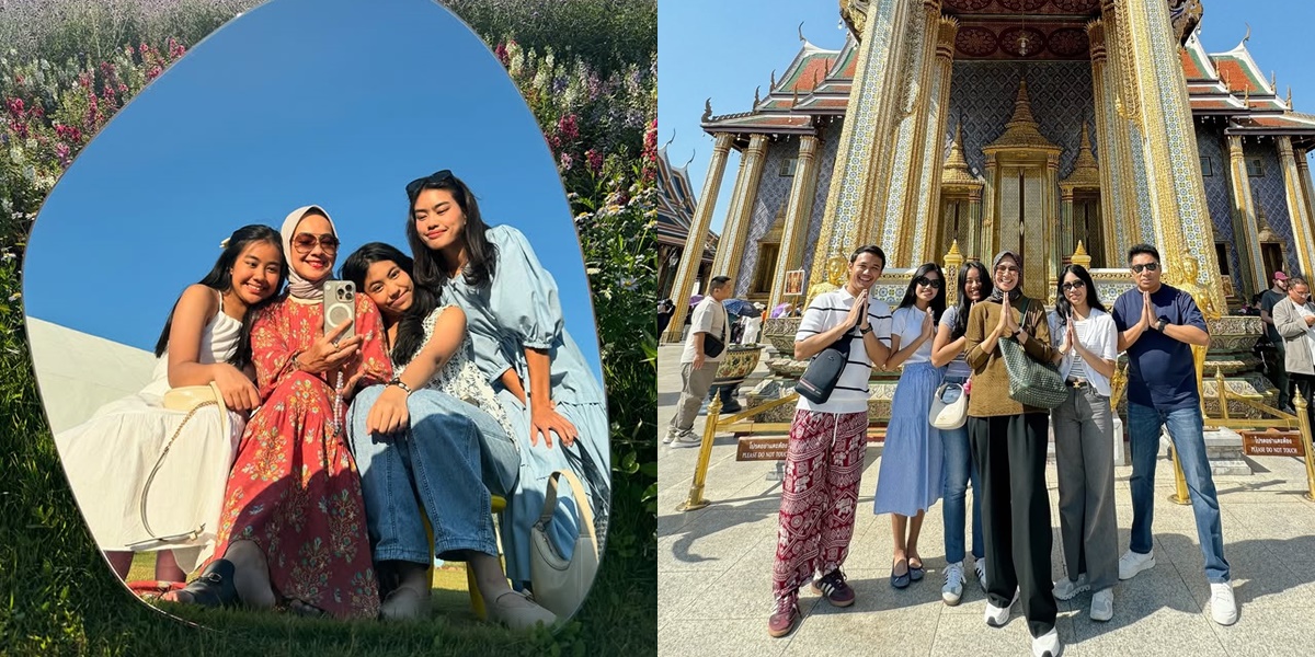 8 Portraits of Alya Rohali with Her Beautiful and Accomplished Daughters, United During Their Vacation in Thailand