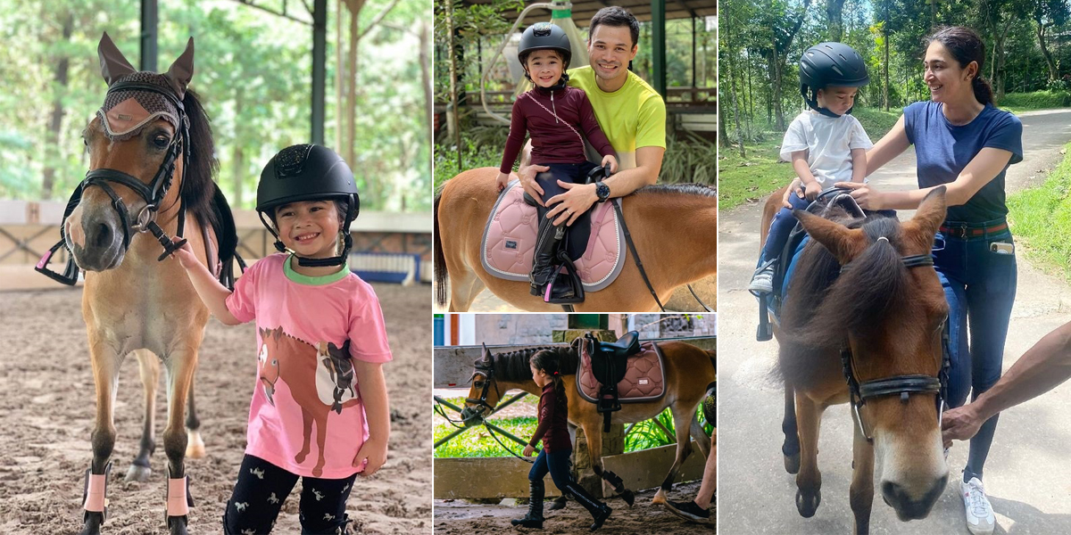 8 Pictures of Nabila Syakieb's Children Who Have a Hobby of Horse Riding Like Their Parents