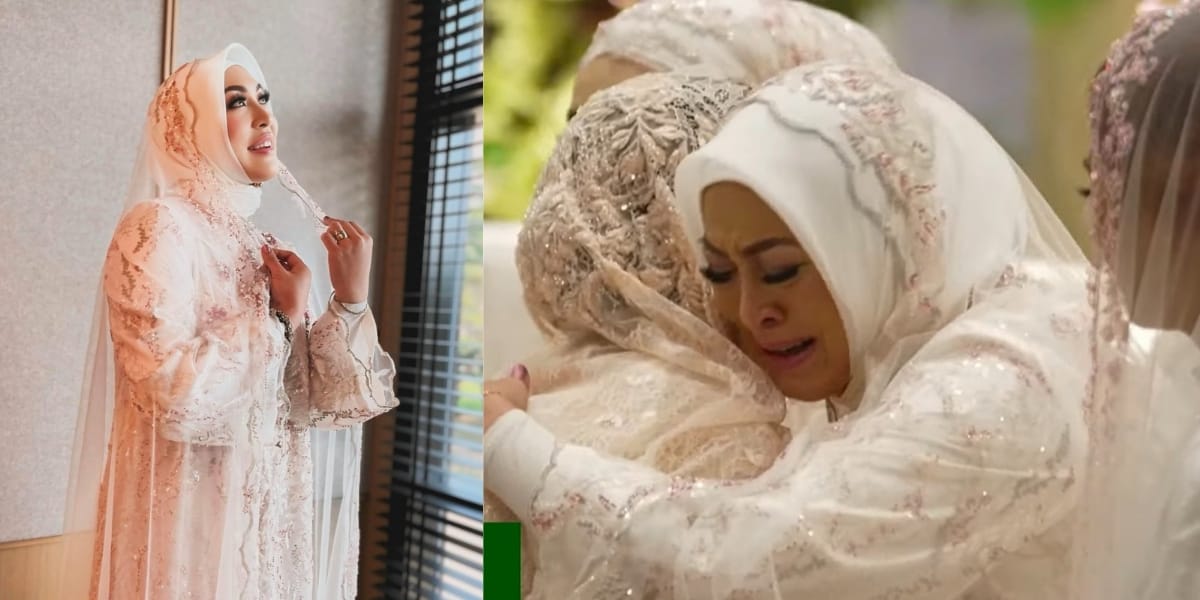 8 Portraits of Angelina Sondakh at Thariq Halilintar and Aaliyah Massaid's Pre-Wedding Islamic Study Gathering, Unable to Hold Back Tears