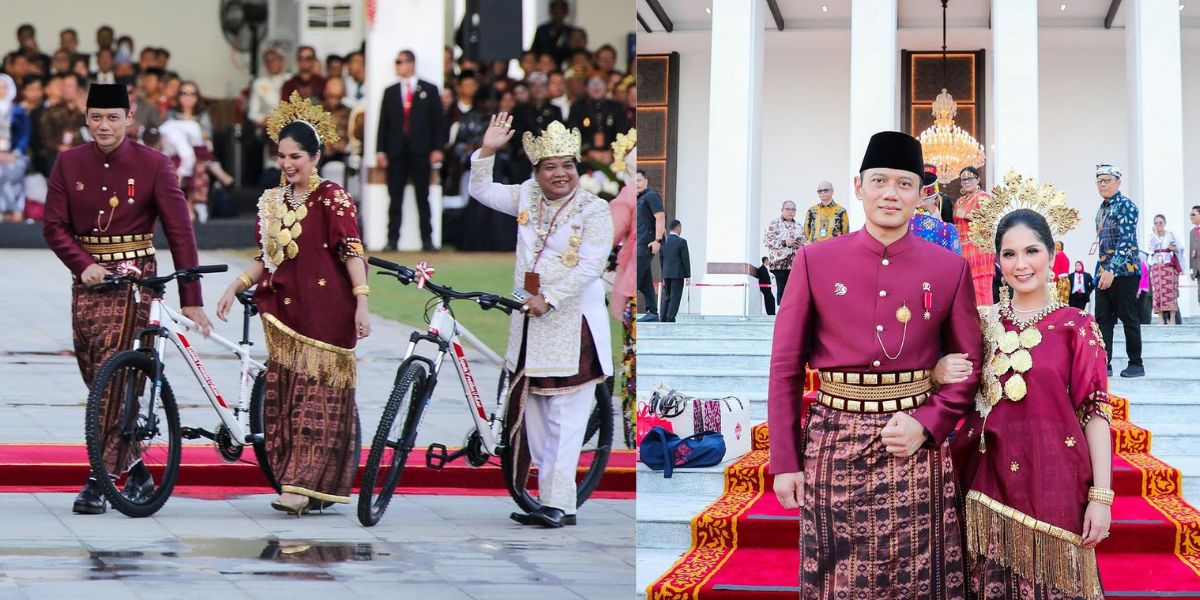 8 Portraits of Annisa and Agus Yudhoyono in Traditional Bugis Attire at the Independence Day Ceremony, Winning Best Costume - Received a Bicycle from the President