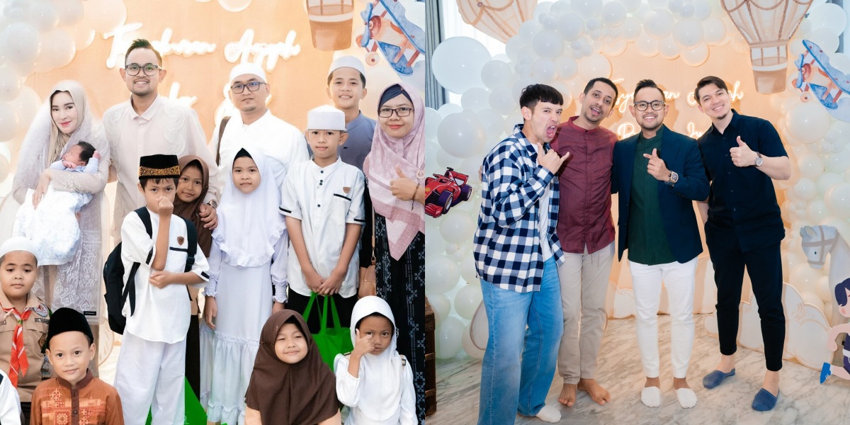 8 Portraits of Baby Jyab's Aqiqah, Child of Juragan 99, Attended by Celebrity Friends - Habib Jafar Cuts Baby Jyab's Hair