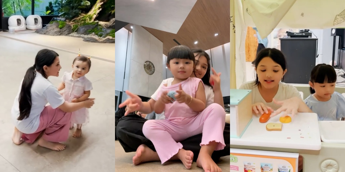 8 Portraits of Arsy Hermansyah as a Beautiful Little Aunt, Taking Care of Ameena & Azura