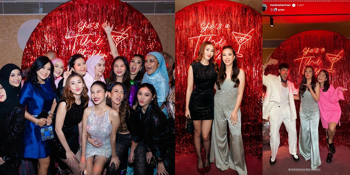 8 Photos of Artists Attending Marlene Hariman's Birthday, Aurel Hermansyah Shines in Sparkly Pants - Naysilla Mirdad Looks Beautiful in a Transparent Outfit