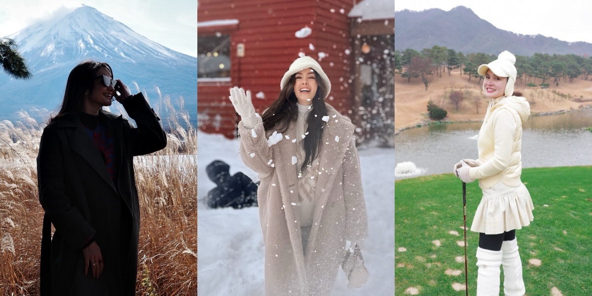 8 Photos of Artists on Winter Holiday Abroad, From Ayu Dewi to Natasha Rizki & Desta