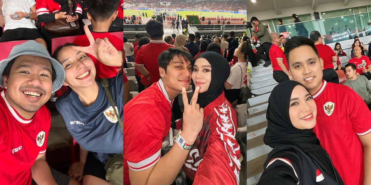 8 Photos of Artists Watching the National Team vs Saudi Arabia at GBK, Including Lesti Kejora and Ummi Pipik